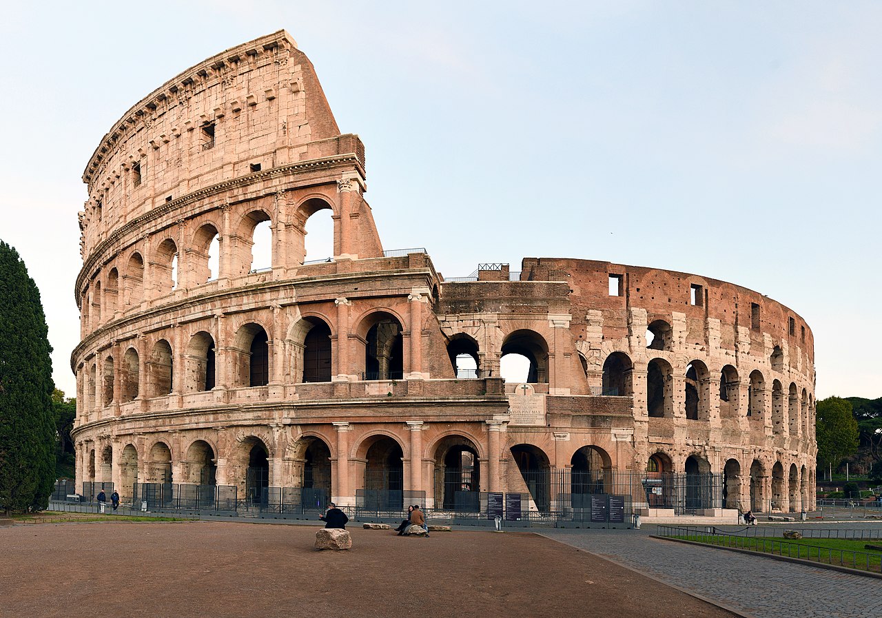 The Colosseum in Rome viewed from the south side
