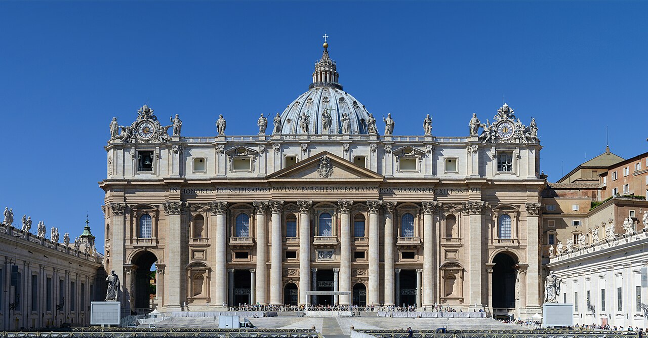 St Peter's Basilica in Vatican City, beside the Vatican Museums